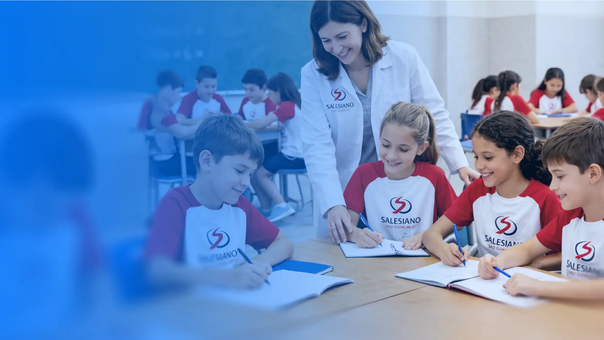 Alunos do Ensino Fundamental Anos Iniciais no Colégio Salesiano São Gonçalo